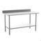 Flash Furniture Reese 430 Stainless Steel 18 Gauge 30-in x 60-in Table w/Adjustable Shelf and 4-in Backsplash NH-WT-3060-GG-B4-GG - alternate 1